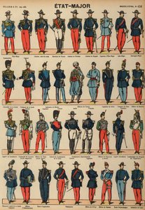 Fransız ordusunun üniformaları (renkli gravür) by French School