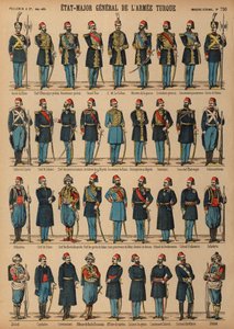 Osmanlı Türk ordusunun üniformaları by French School