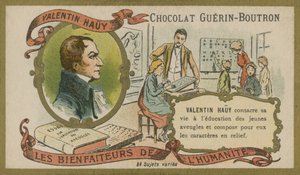 Valentin Hauy, körler için eğitimin Fransız öncüsü