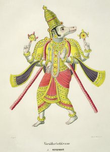 Varaha, de Marlet tarafından oyulmuş by French School