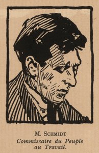 Vasily Schmidt, Rus Bolşevik devrimci siyasetçi ve Emek Halk Komiseri (lito) by French School