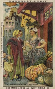 Sebze satıcısı, 18. Yüzyıl by French School