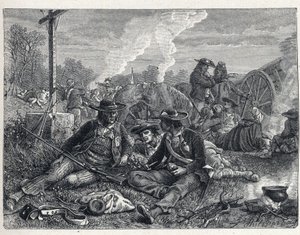 Vendee Savaşları (1793-1796): Vendean isyanlarının kampı. by French School