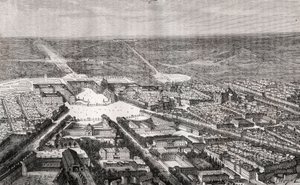19. yüzyılda kalesi olan Versailles - V.A. tarafından “La France illustree: coğrafya, tarih, istatistiksel yönetim” de gravür Malt-Kahverengi. 1884 by French School