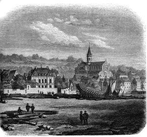 Yeni kilise ile Trouville sur Mer (Trouville-sur-Mer) manzarası. Kalvados (14). by French School