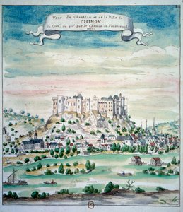 Fransız okulundan Chateau de Chinon Suluboya