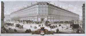 Magasins du Louvre mağazasının görünümü, Paris, 1866 by French School