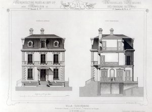 Villa Suburbanine, Premier Chasse ve St. Bulut, Architecture Privee au C19th'dan, by French School