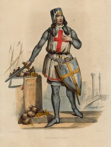 Villehardouin (renkli gravür) by French School