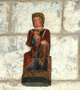 Bakire ve Çocuk (ahşap) by French School