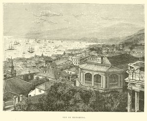 Hong Kong manzarası (gravür) by French School