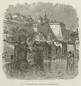 Lüksemburg görünümü (gravür) by French School