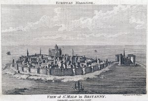 Vue de St Malo - Thomas tarafından gravür by French School