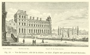 İsrail Sylvestre tarafından bir gravürden sonra, 1650 yılında Louvre Nehri