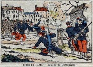 Fransa ve Prusya arasındaki 1870 Savaşı: 30/11 - 02/12/1870 tarihleri arasında Champigny Muharebesi veya Villiers Muharebesi. by French School