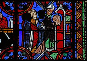 St Julian of Brioude hikayesini gösteren w06 penceresi - Diocletianus zulmü sırasında ölen Julien