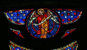 Bir meleği betimleyen w115 penceresi by French School