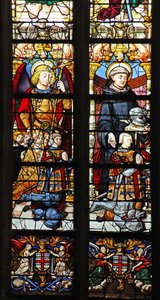 Montmorency bağışçılarıyla birlikte St Michael ve St Guillaume
