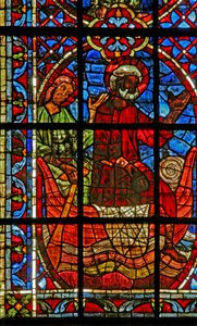 St Peter ve St Paul ile Kilisenin Gemisini gösteren w204 penceresi by French School