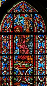 St Helen rüyalarını gösteren w211 penceresi (vitray) by French School