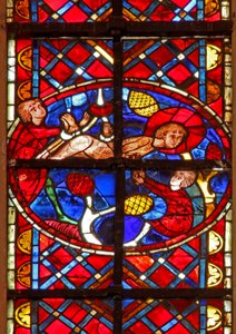 St Vincents şehitliğini gösteren w211 penceresi by French School