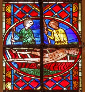 St Vincents şehitliğini gösteren w211 penceresi by French School