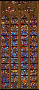 St Thomas ve St Stephen penceresini gösteren w213 penceresi by French School