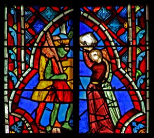 Pencere w5 Jephthah kızıyla tanışır. Hakemler XI 34-35 by French School