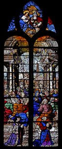 Pentekost'u gösteren w5 penceresi by French School