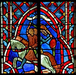Pencere w5 Succoth görevlilerinin Cezalandırılması. Hakemler VIII 1-17 by French School