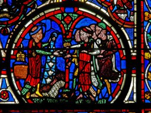 Bağışçıları ve kürkçüleri gösteren w6 penceresi by French School