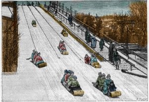 Kış oyunu ve sporu: Tobogan kaydırağı, Kanada Montreal Park