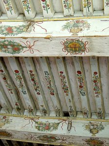 Ahşap Kirişler, Chateau dOiron, Loire Valley (boyalı ahşap) (ayrıca bkz. 265494) by French School