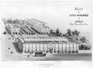 İşçiler toplu konutu, 58 rue Rochechouart, Paris, 1870 dolayları by French School