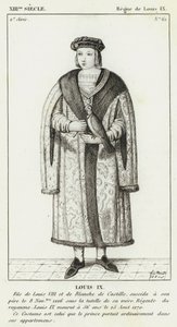 XIII Siecle, Regne de Louis IX, Louis IX (gravür) by French School