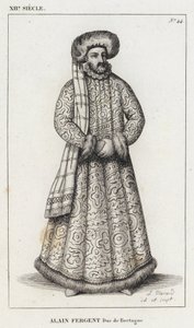 XII Century, Alain Fergent, Brittany Dükü (gravür) by French School
