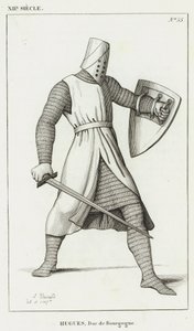 Yüzyıl, Hugh, Burgonya Dükü (gravür) by French School