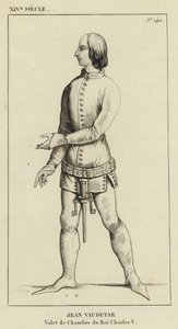 XIV Century, Jean Vaudetar, Kral Charles V Valet de Chambre (gravür) by French School