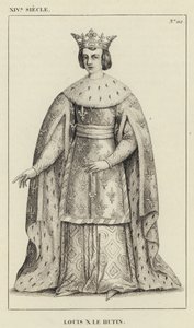 XIV Yüzyıl, Louis X le Hutin (gravür) by French School