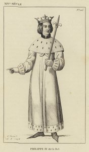 XIV Century, Philippe IV dit le Bel (gravür) by French School