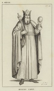 X Siecle, Hugues Capet (gravür) by French School