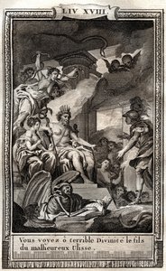 Kötü Ulisse'nin oğlu o korkunç tanrıyı görüyorsun - Monnet tarafından 1798 gravürü, Francois de Salignac de La Mothe-Fenelon dit Fenelon tarafından “Les Aventures de Telemaque, fils d'Ulysses” (Telemachus'un Maceraları) - by French School