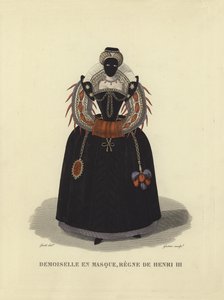 Maskeli genç bayan, Fransa Kralı III. by French School