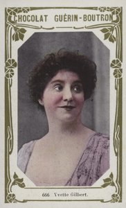 Yvette Gilbert (renkli fotoğraf) by French School