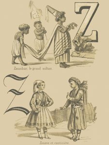 Z: Zanzibar, büyük padişah/Zuave ve cantiniere by French School