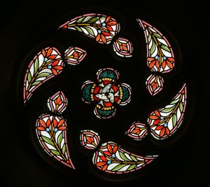 batı ucundaki gül penceresi (vitray) by French School