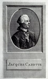 Yazarın portresi Jacques Cazotte 1720-1792, 18. yüzyıl. by French master.