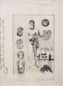 Frida ve Düşük by Frida Kahlo