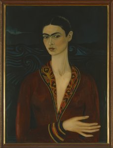 Kadife Elbise Giyen Otoportre by Frida Kahlo