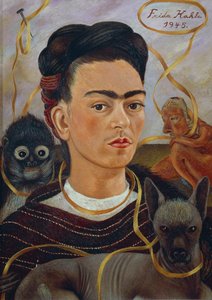 Changuito ile Otoportre by Frida Kahlo